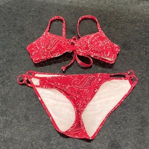 Adore Me Red Paisley Swimsuit